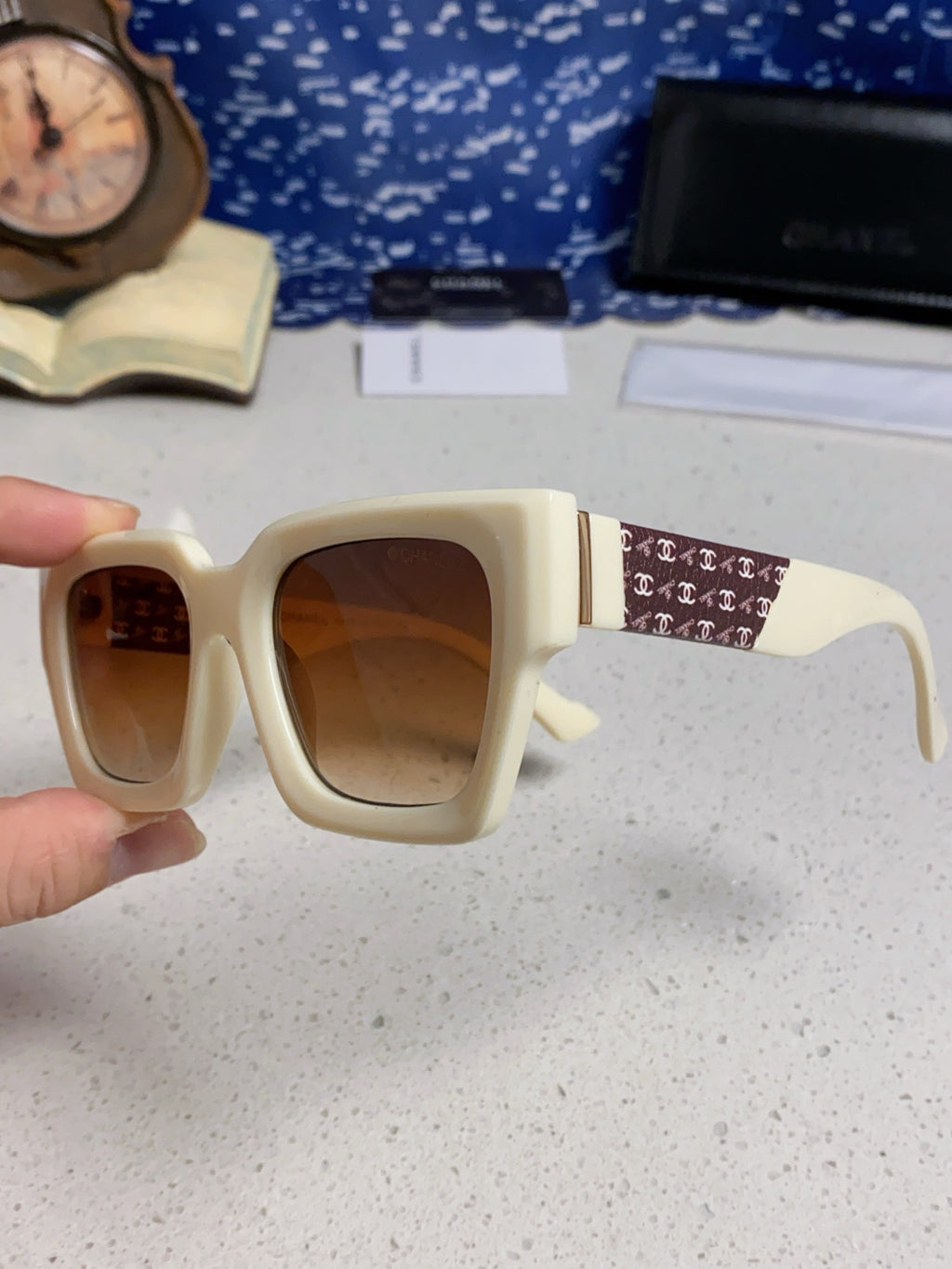 Chanel Polarized Square Brown Lens Sunglasses for Women - 398497 - detail image 6