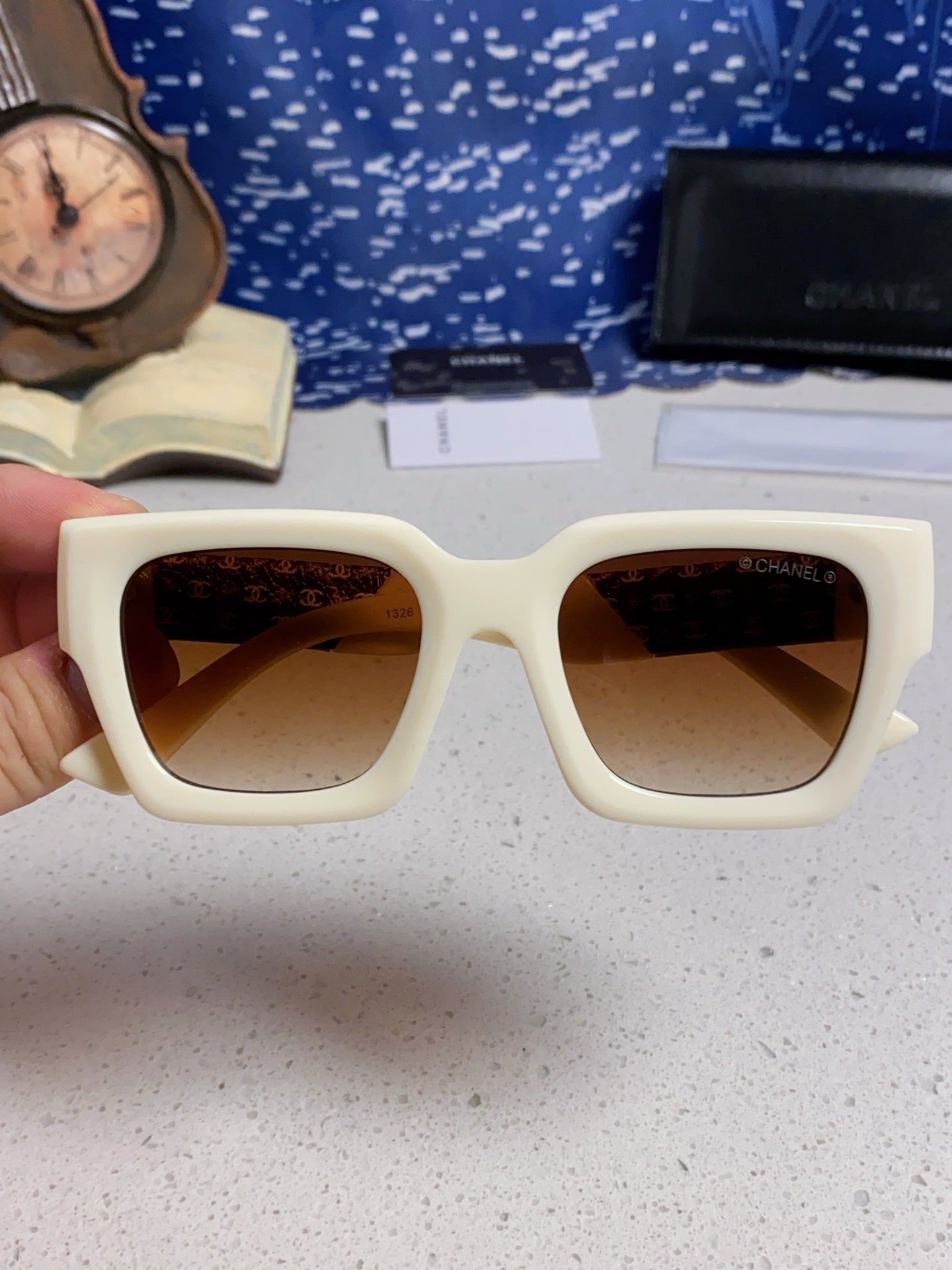 Chanel Polarized Square Brown Lens Sunglasses for Women - 398497 - detail image 4