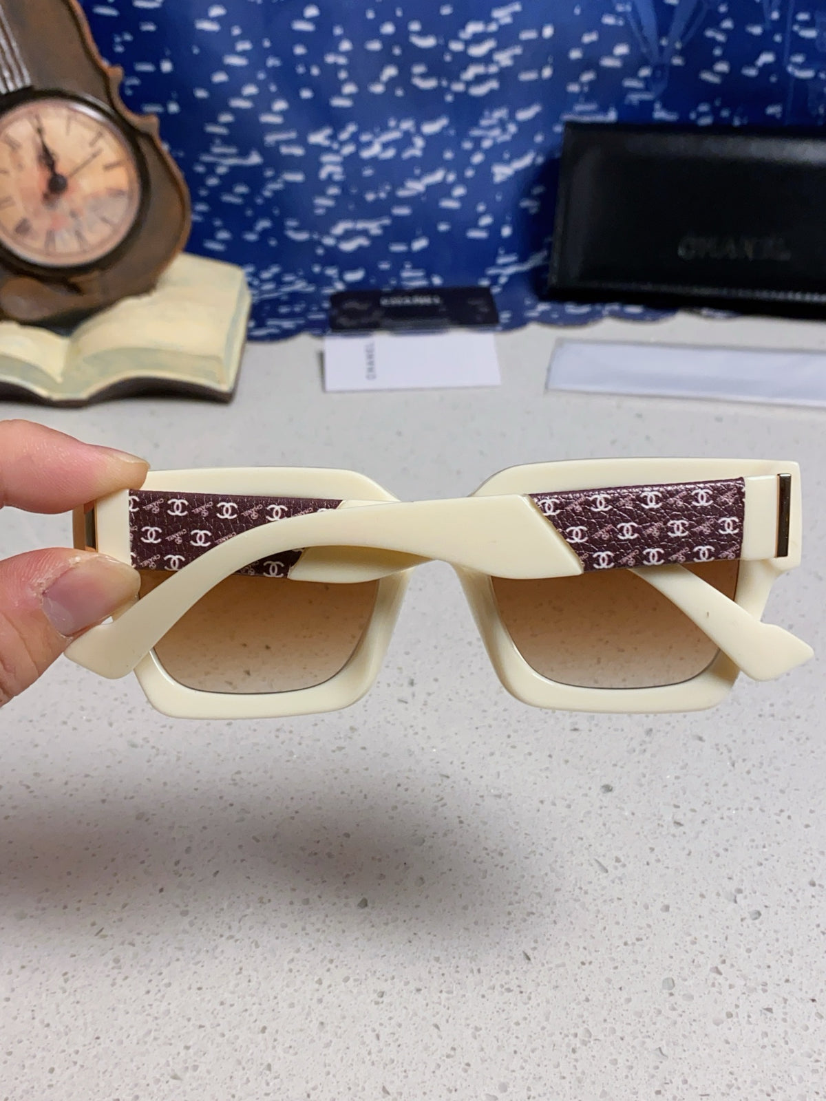 Chanel Polarized Square Brown Lens Sunglasses for Women - 158343 - detail image 5