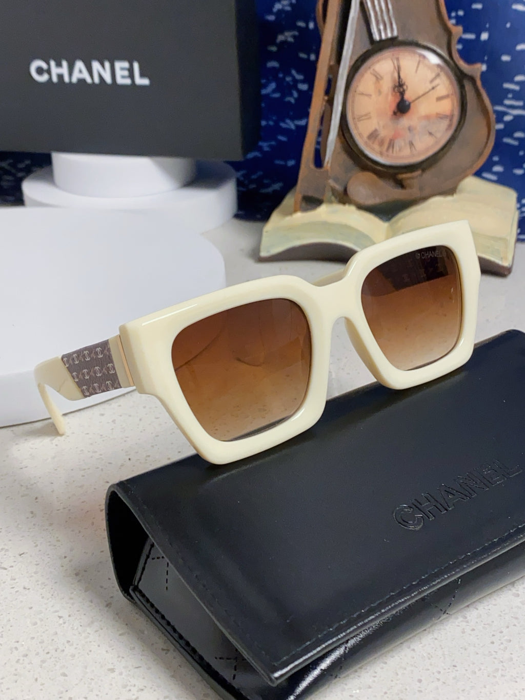 Chanel Polarized Square Brown Lens Sunglasses for Women - 398497 - detail image 10