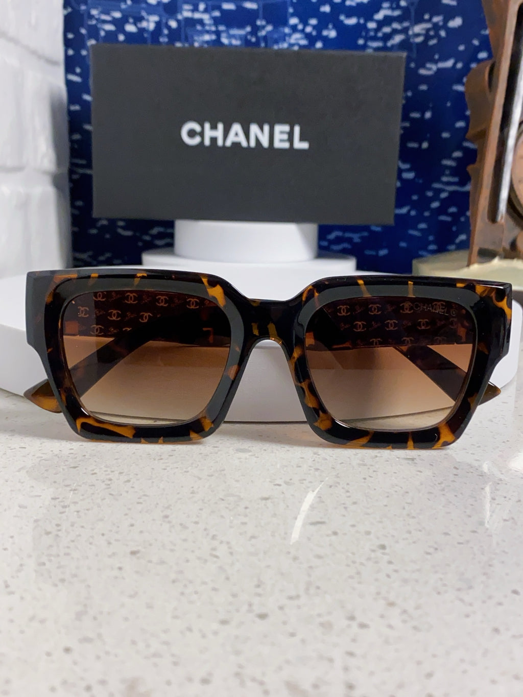 Chanel Polarized Square Brown Lens Sunglasses for Women - 158344 - detail image 9