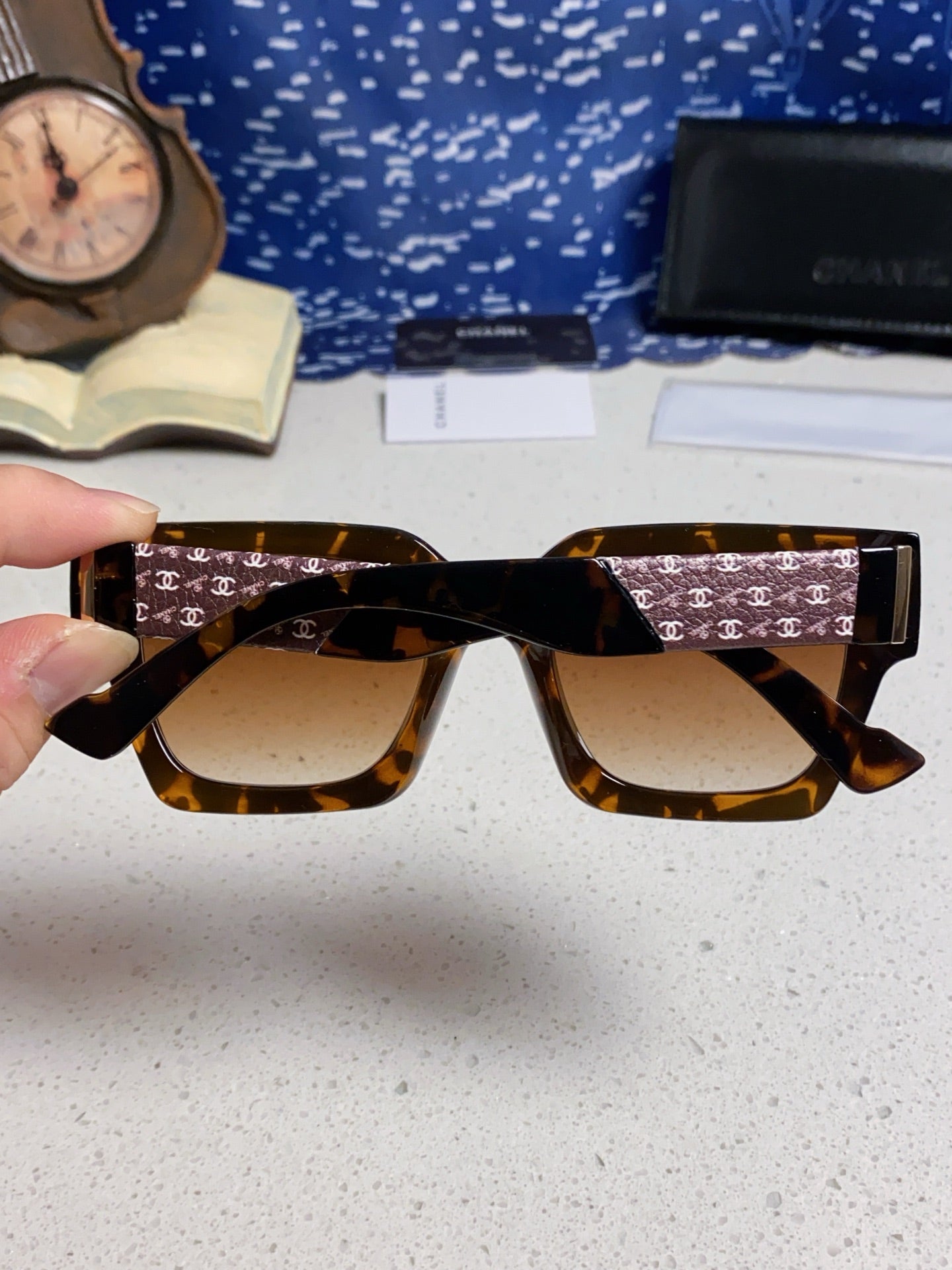 Chanel Polarized Square Brown Lens Sunglasses for Women - 398498 - detail image 5