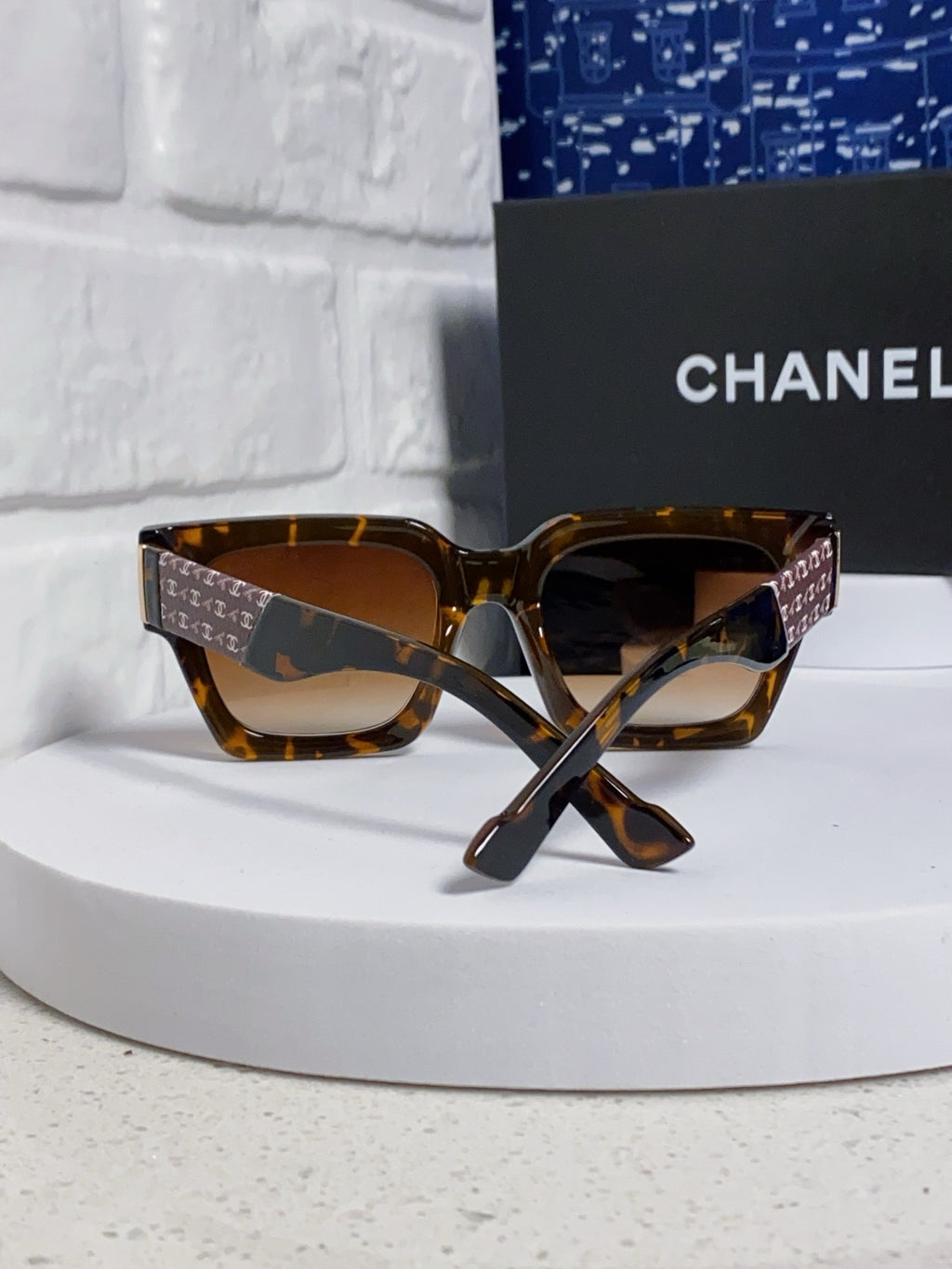 Chanel Polarized Square Brown Lens Sunglasses for Women - 158344 - detail image 3