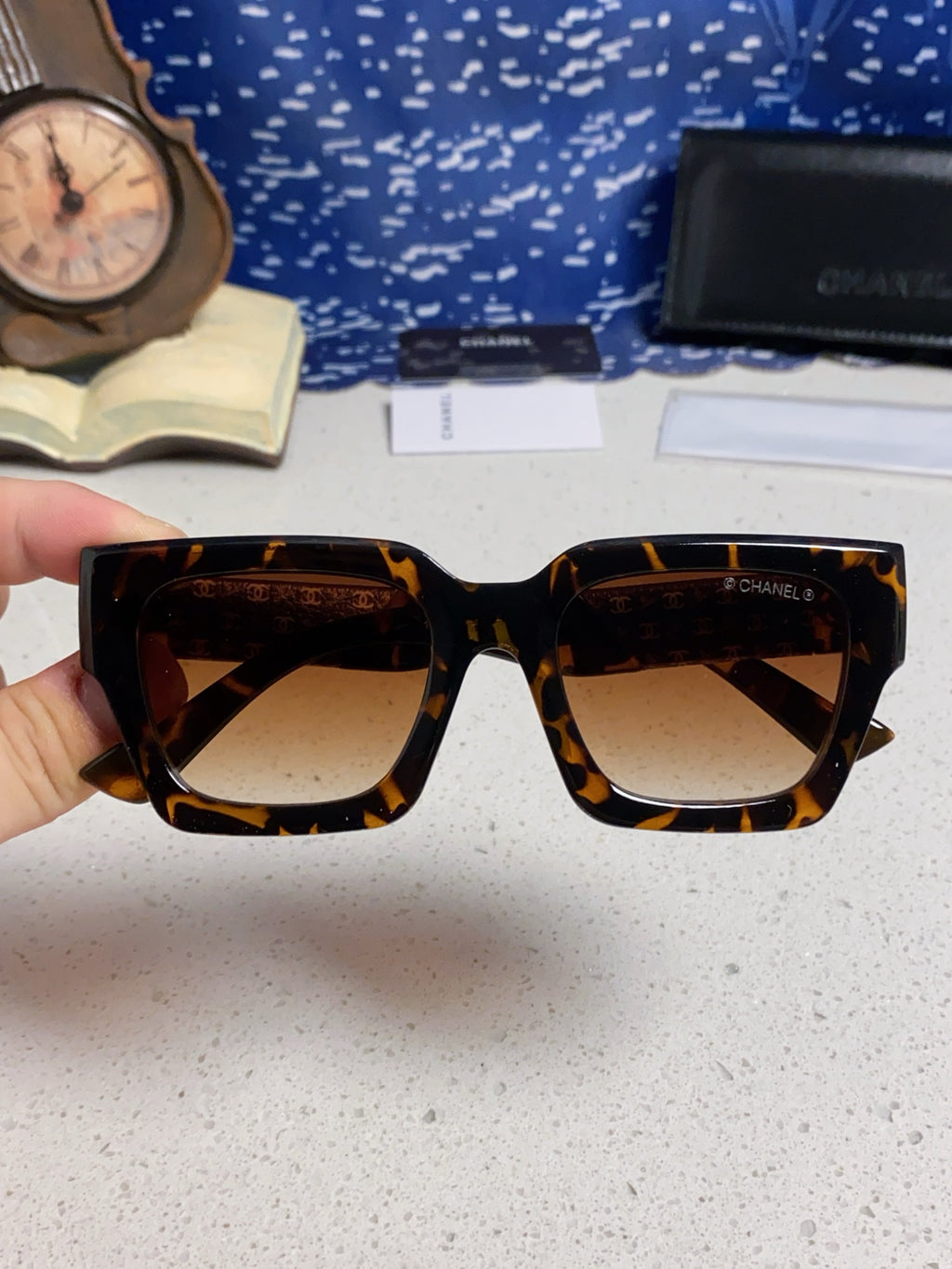 Chanel Polarized Square Brown Lens Sunglasses for Women - 398498 - detail image 4