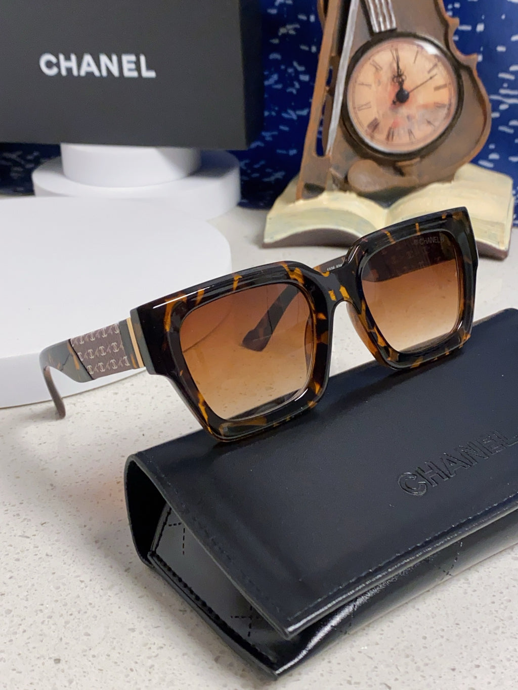 Chanel Polarized Square Brown Lens Sunglasses for Women - 158344 - detail image 10