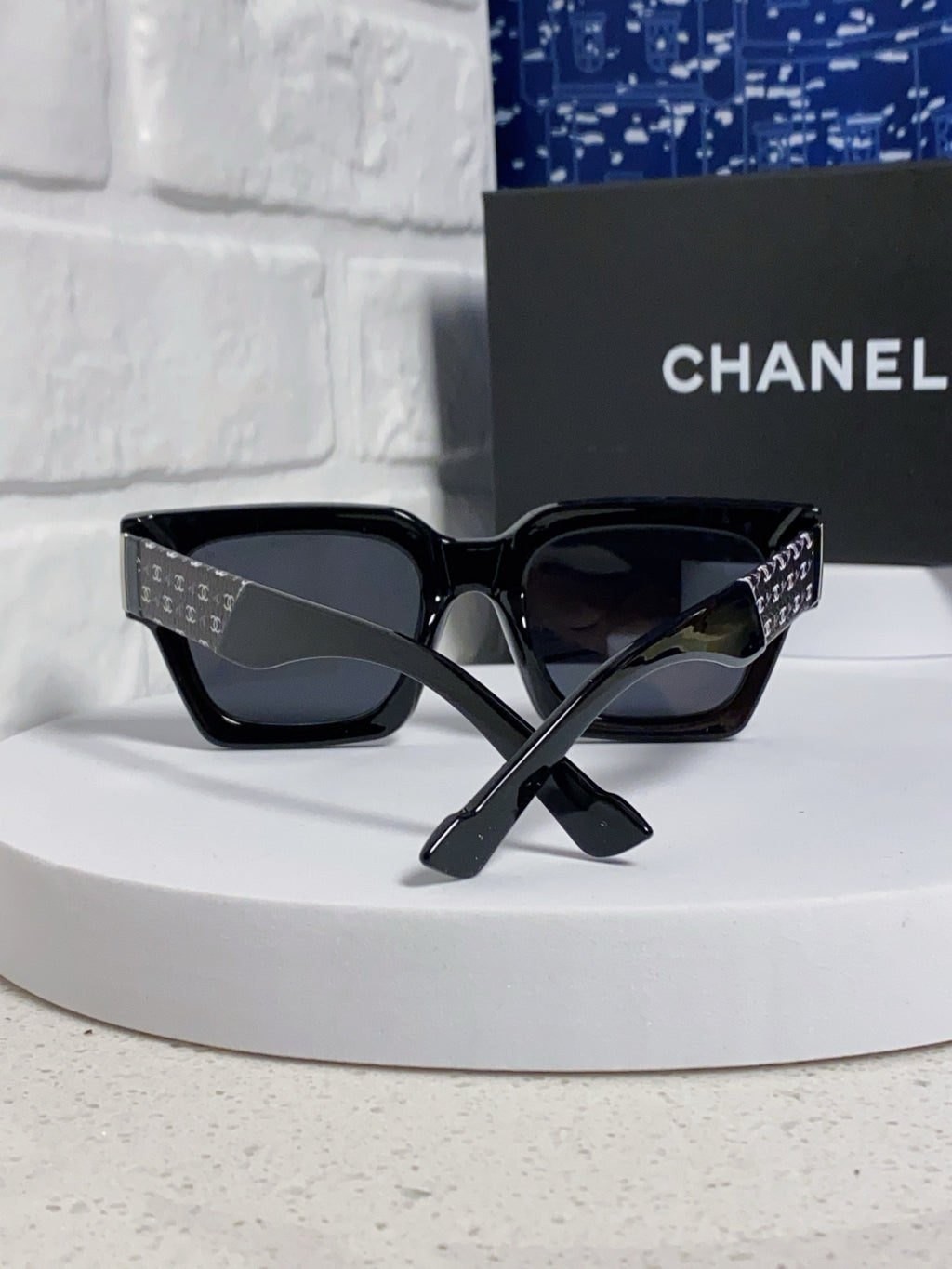 Chanel Polarized Square Gray Lens Sunglasses for Women - 398499 - detail image 3