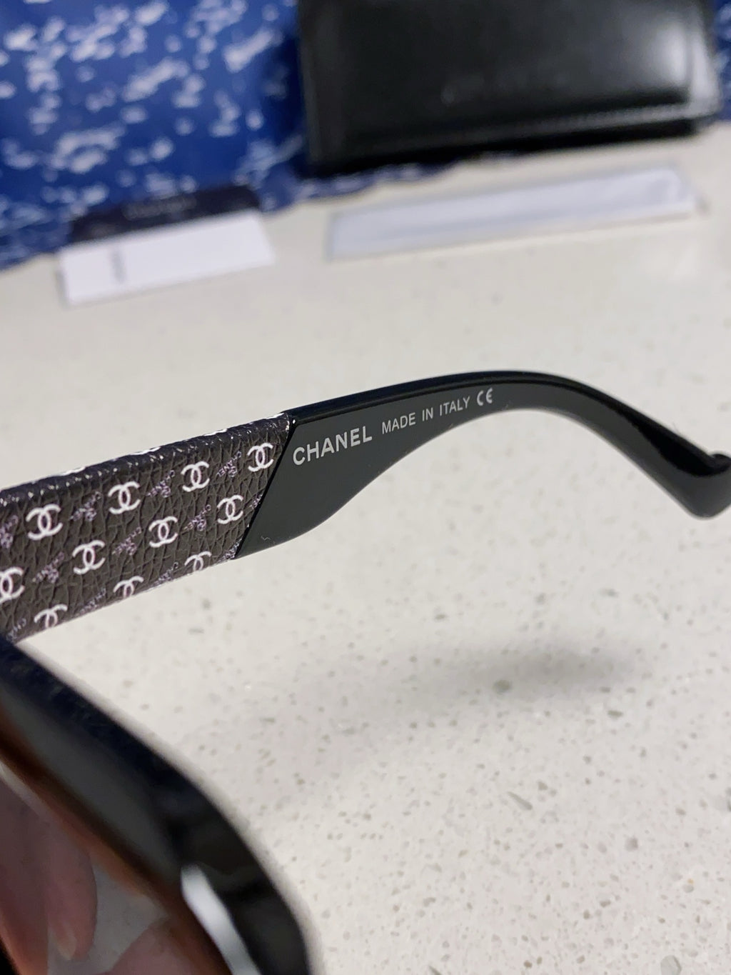 Chanel Polarized Square Gray Lens Sunglasses for Women - 398499 - detail image 8