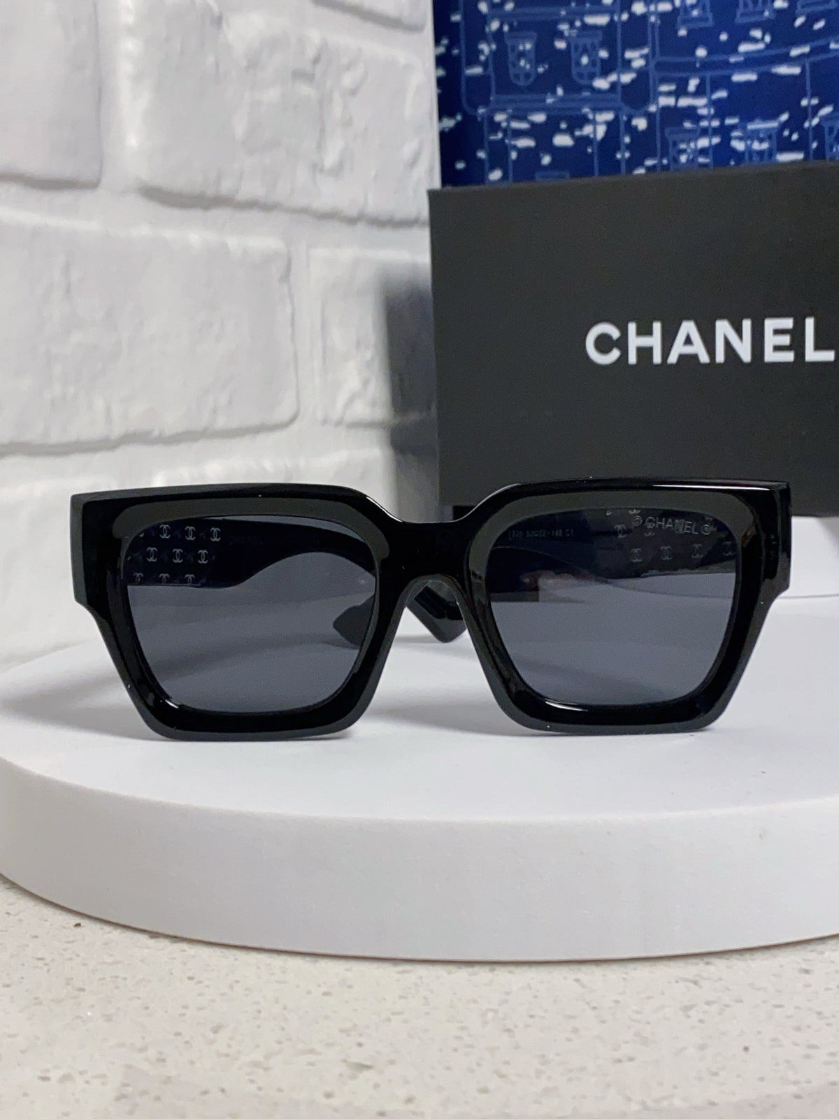 Chanel Polarized Square Gray Lens Sunglasses for Women - 398499 - detail image 2