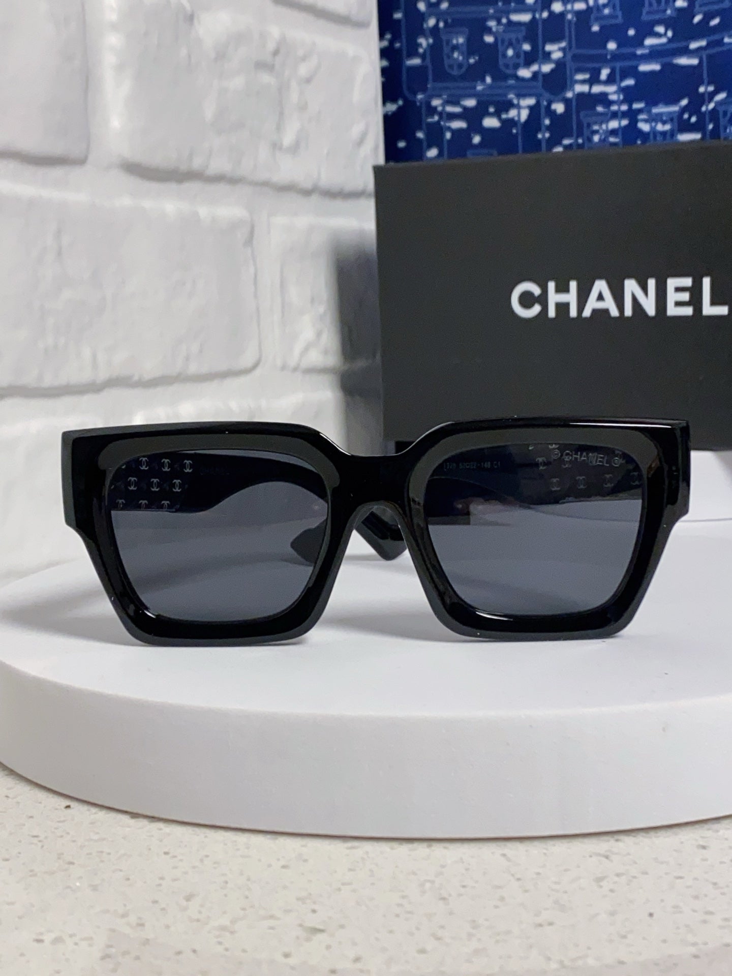 Chanel Polarized Square Gray Lens Sunglasses for Women - 398499 - detail image 2