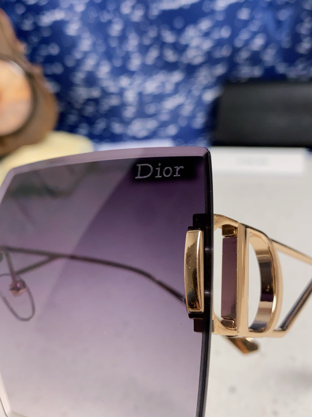 Dior 30MONTAIGNE Lightweight Rimless Gray Lens Sunglasses for Men & Women - detail image 7