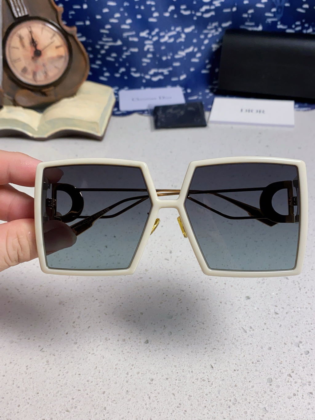 Dior Square Red Lens Sunglasses for Women - 415410 - detail image 4