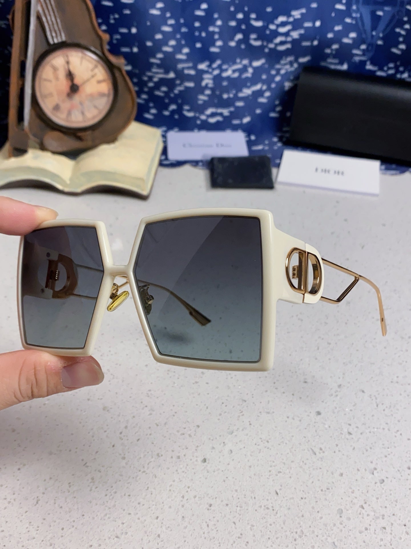 Dior Square Red Lens Sunglasses for Women - 415410 - detail image 6