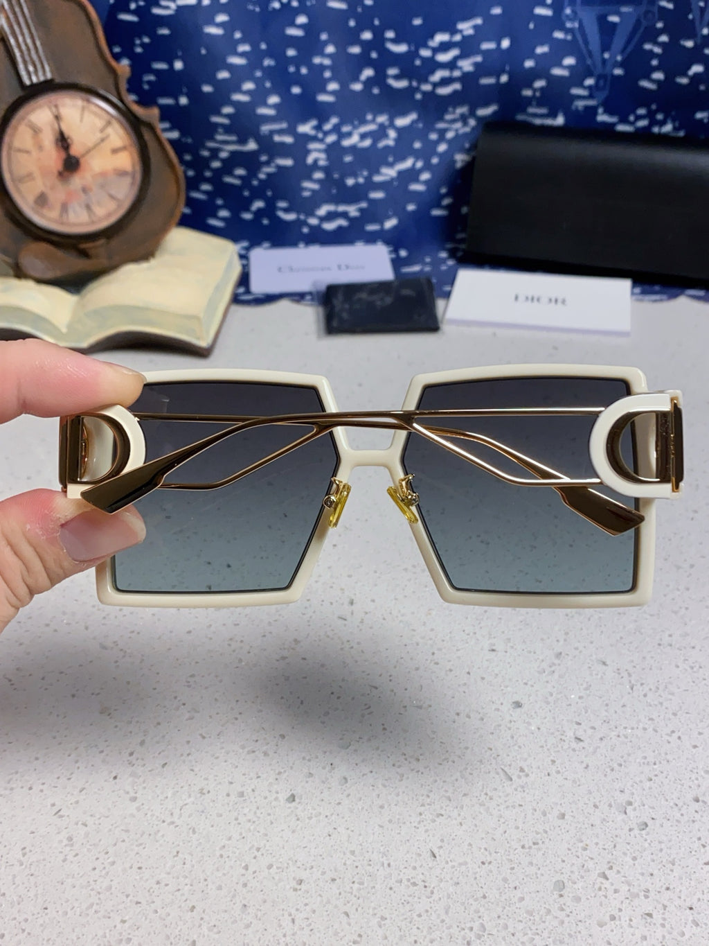 Dior Square Red Lens Sunglasses for Women - 415410 - detail image 5