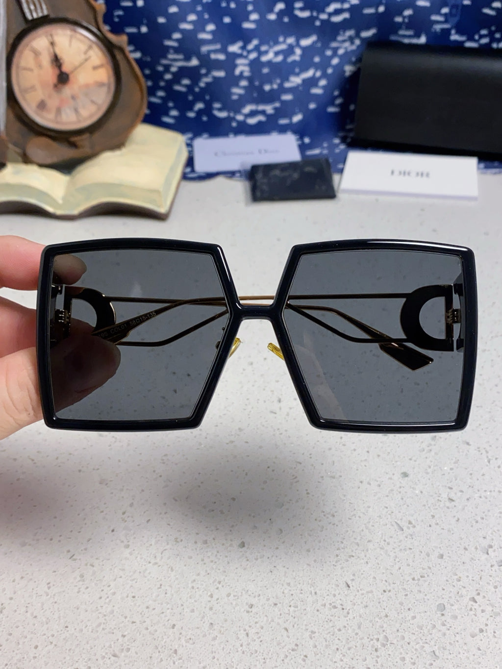 Dior Square Gold Lens Sunglasses for Women - detail image 4