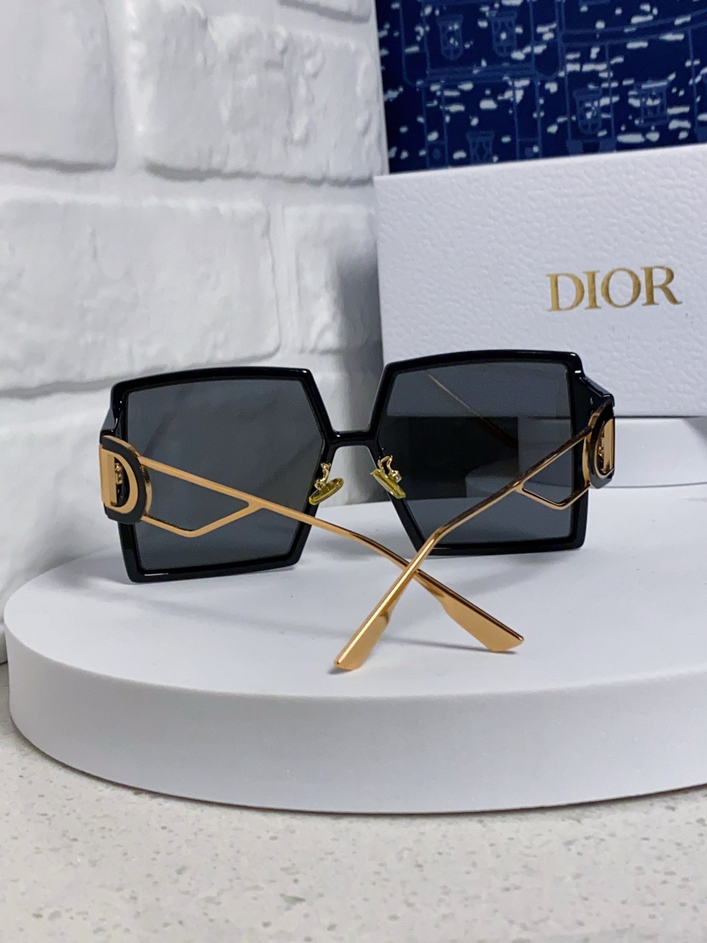 Dior Square Gold Lens Sunglasses for Women - 415411 - detail image 3