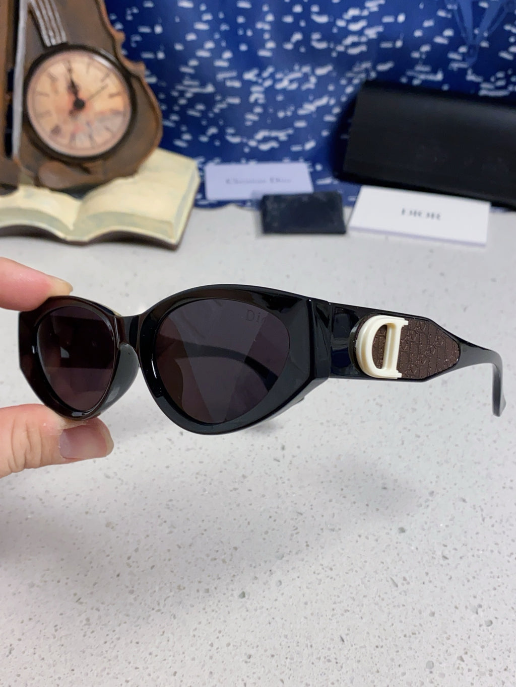 Dior Polarized Fashion Black Lens Sunglasses for Women - 415466 - detail image 6