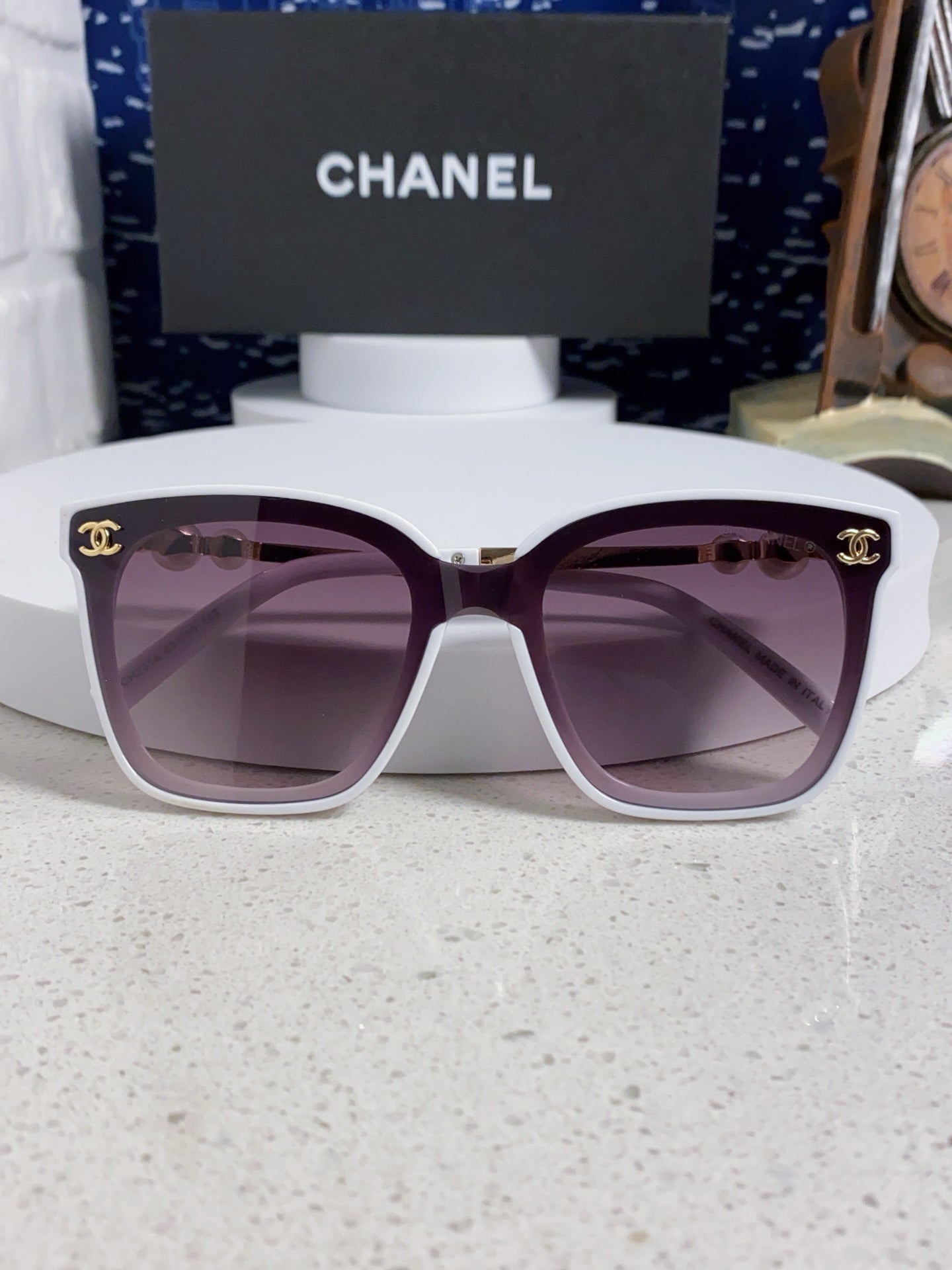 Chanel Fashion Silver Lens Sunglasses for Women - 867084 - detail image 8