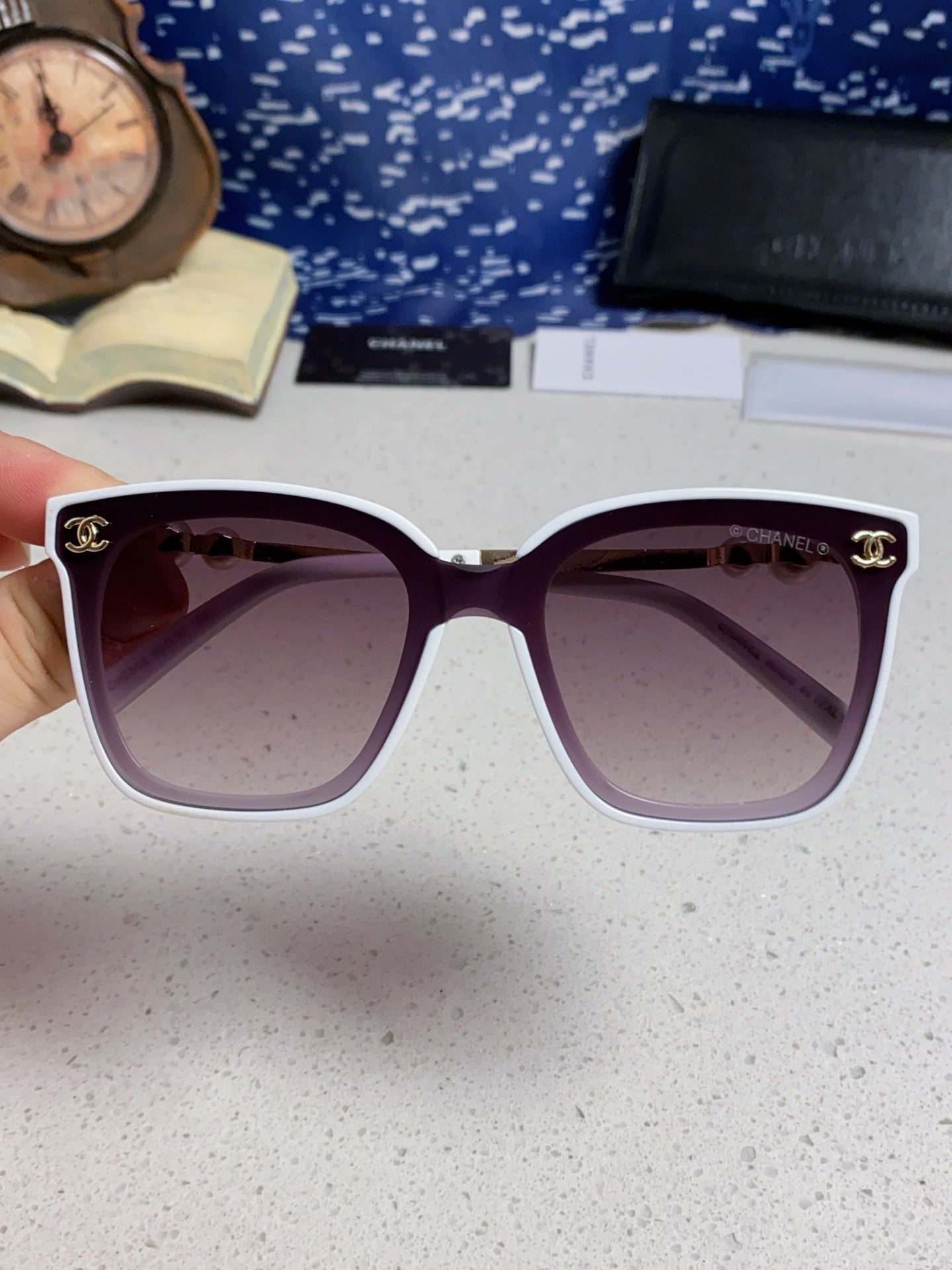 Chanel Fashion Silver Lens Sunglasses for Women - 867084 - detail image 4