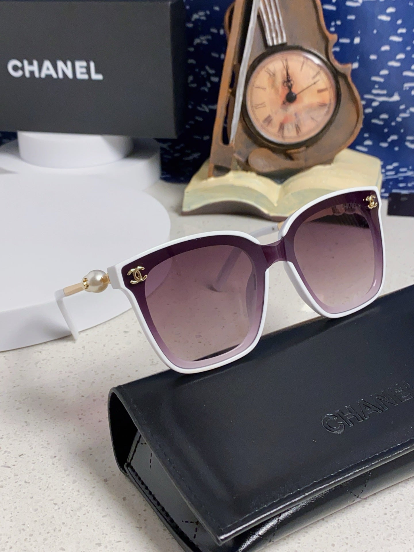 Chanel Fashion Silver Lens Sunglasses for Women - 867084 - detail image 9