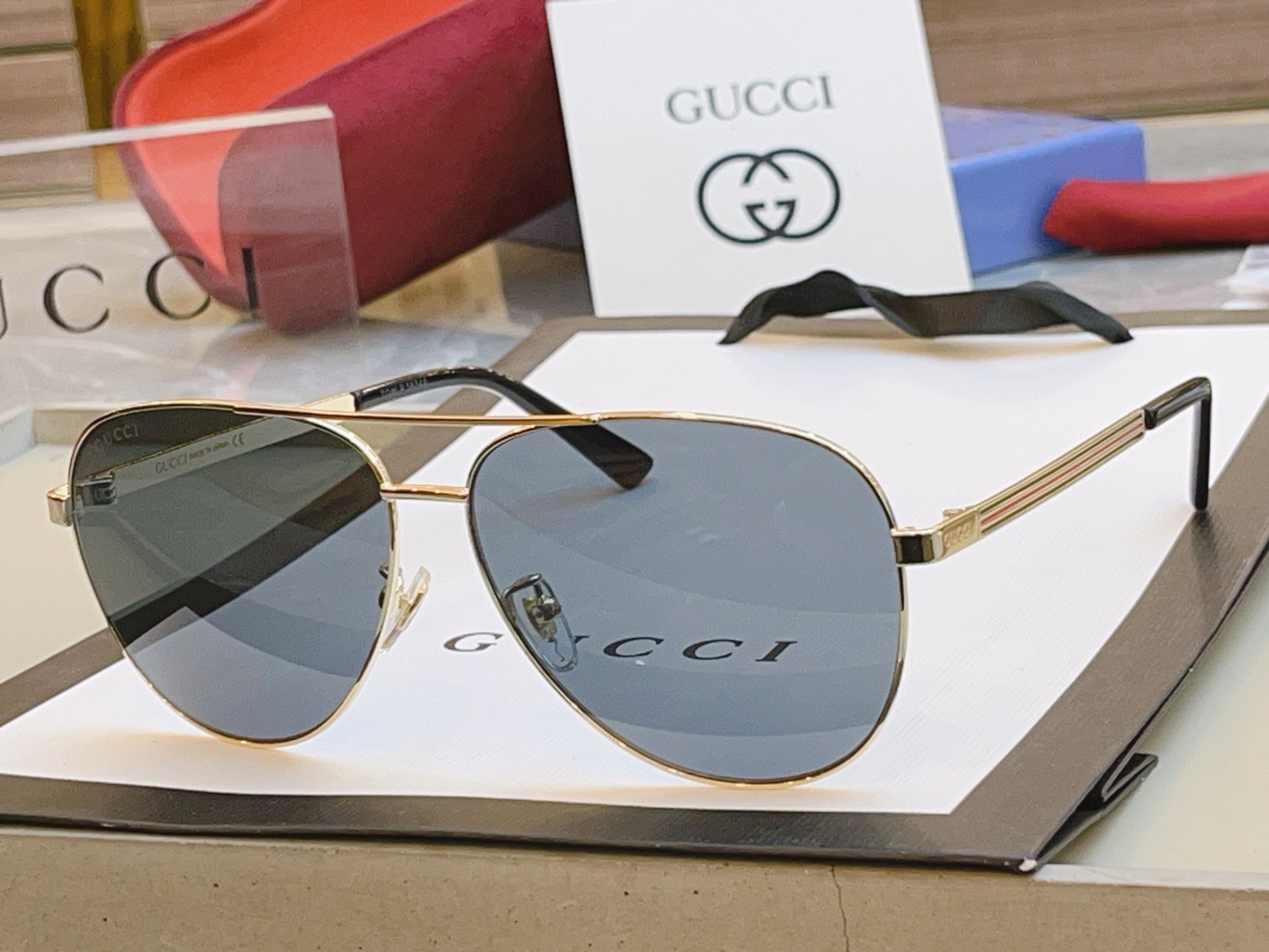 Gucci GG1233SA Fashion Gray Lens Sunglasses for Men & Women