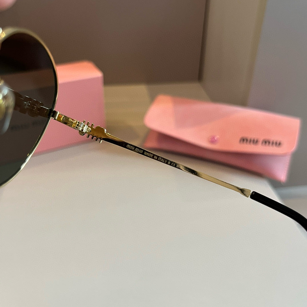Miu Miu Metal Fashion Brown Lens Sunglasses for Men & Women - 432657 - detail image 8