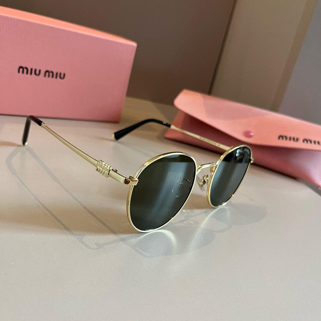 Miu Miu Metal Fashion Brown Lens Sunglasses for Men & Women - 432657