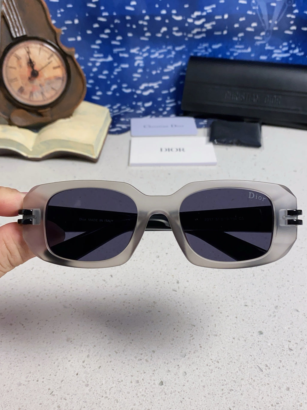 Dior Square Silver Lens Sunglasses for Men & Women - 465291 - detail image 4