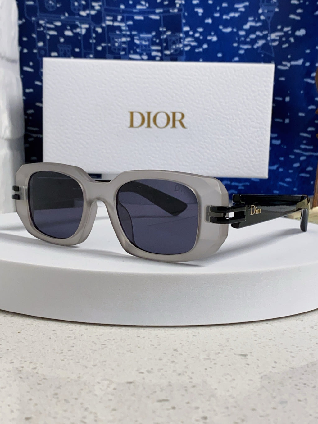 Dior Square Silver Lens Sunglasses for Men & Women - 465291