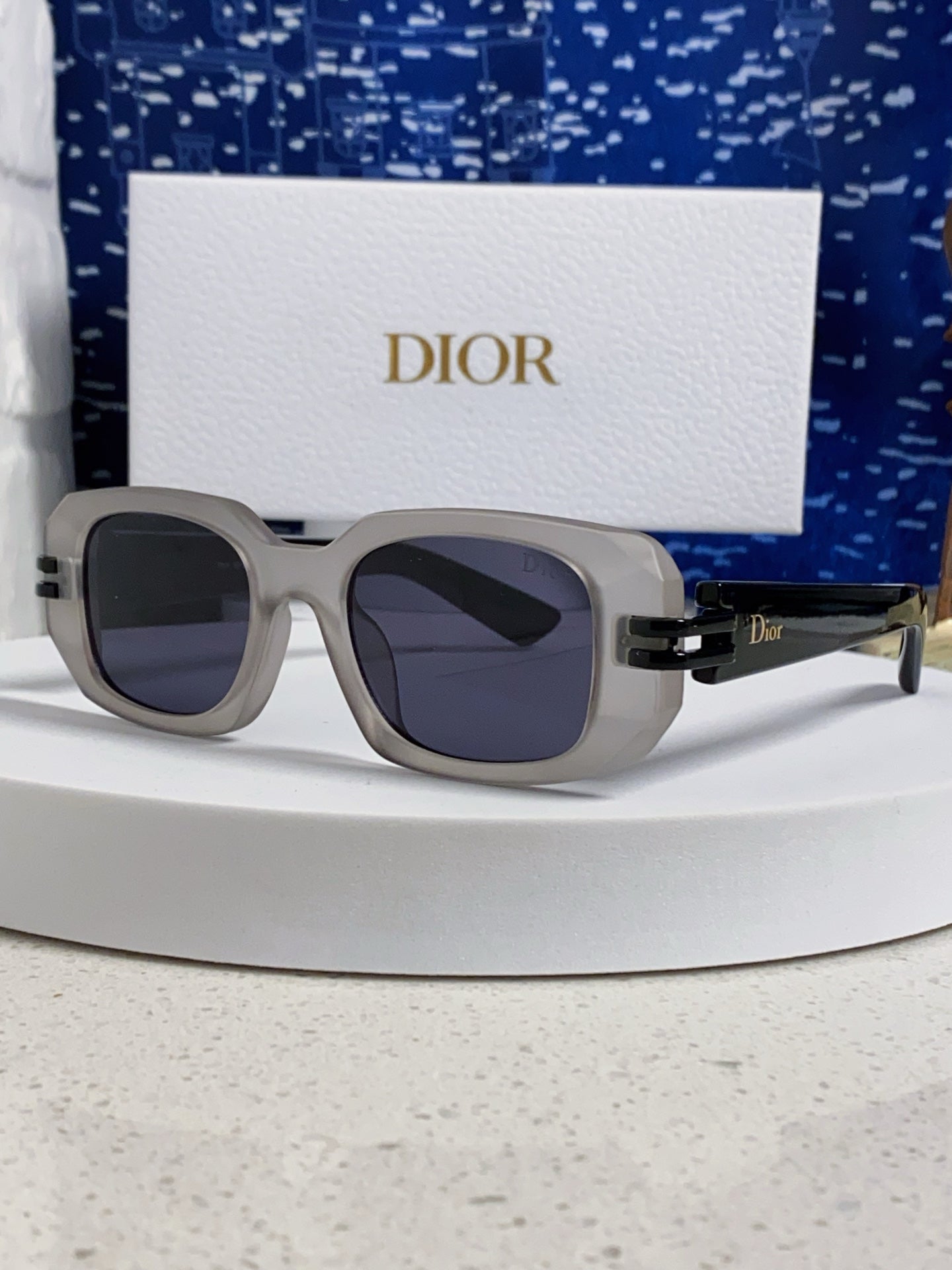 Dior Square Silver Lens Sunglasses for Men & Women - 465291