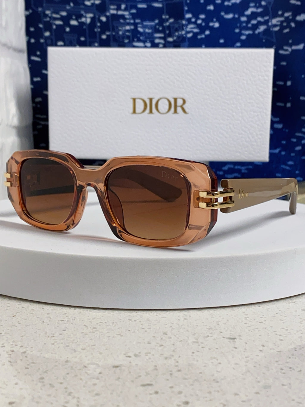 Dior Square Brown Lens Sunglasses for Men & Women - 465292