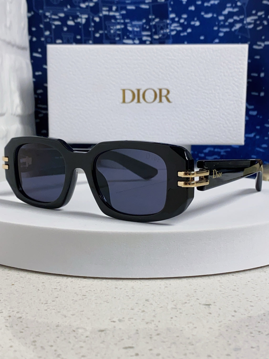 Dior Square Black Lens Sunglasses for Men & Women - 465294