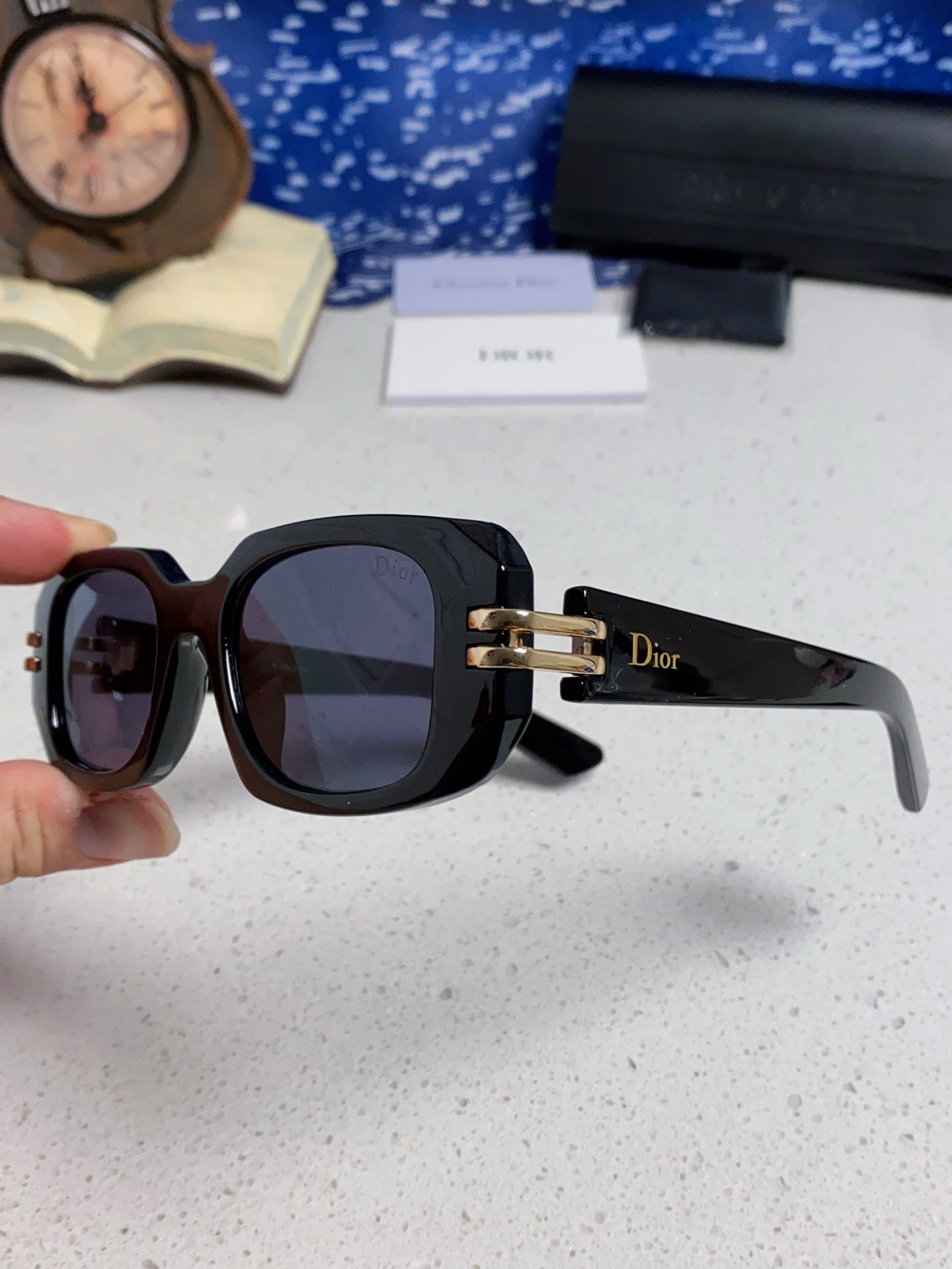 Dior Square Black Lens Sunglasses for Men & Women - 465294 - detail image 6
