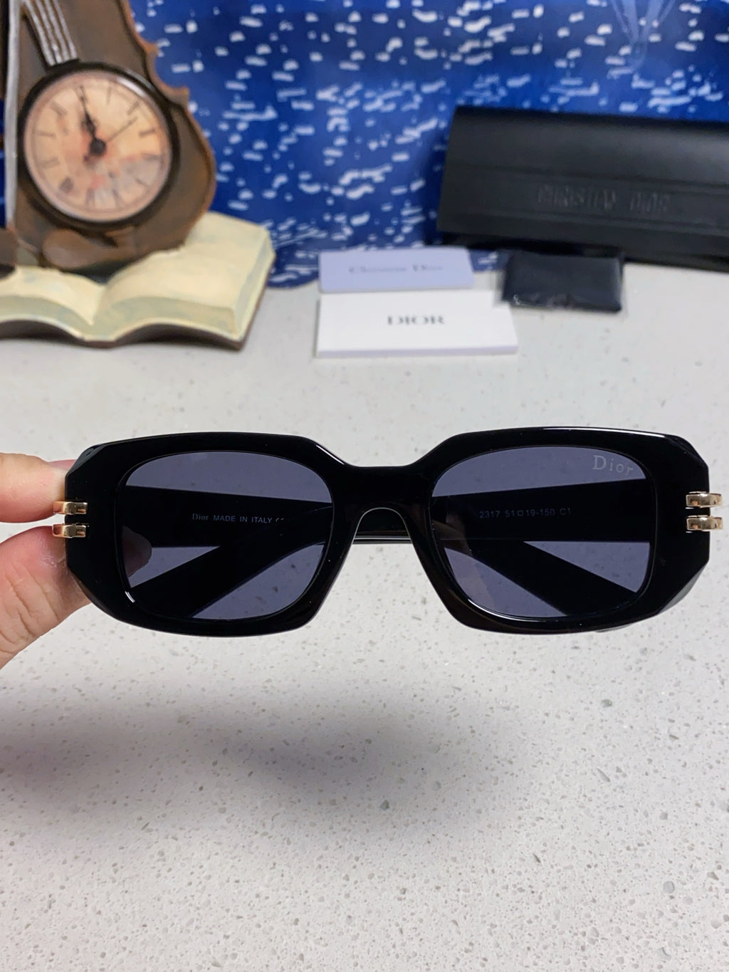 Dior Square Black Lens Sunglasses for Men & Women - 465294 - detail image 4