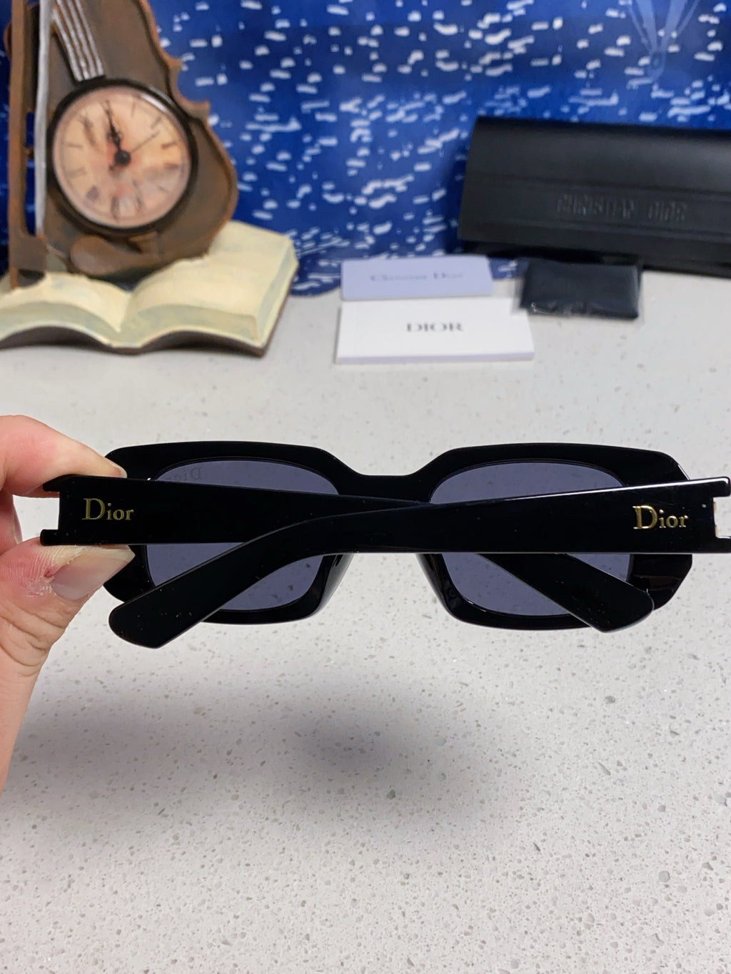 Dior Square Black Lens Sunglasses for Men & Women - 465294 - detail image 5