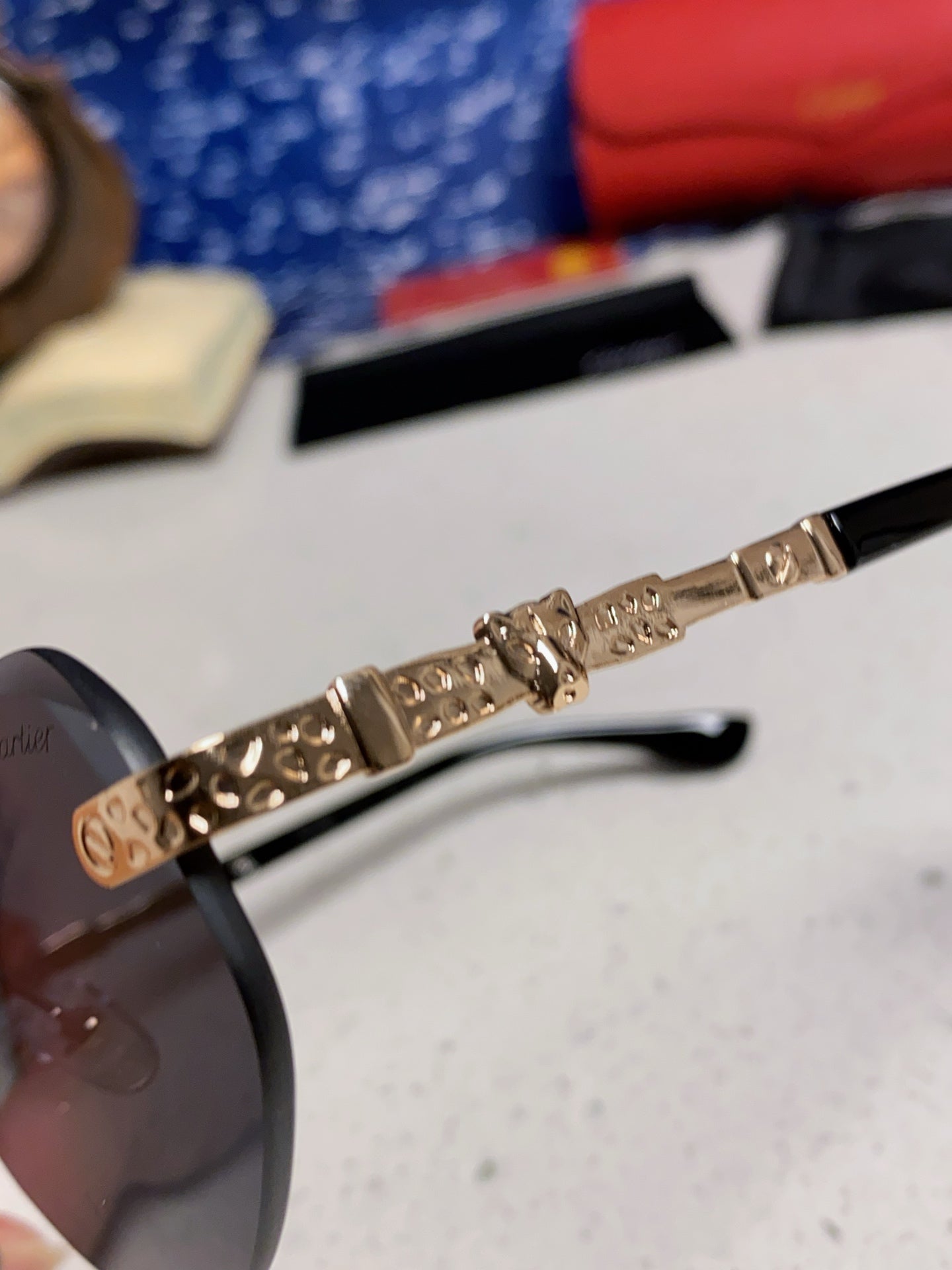 Cartier Lightweight Metal Rimless Silver Lens Sunglasses for Men & Wo - 465797 - detail image 7