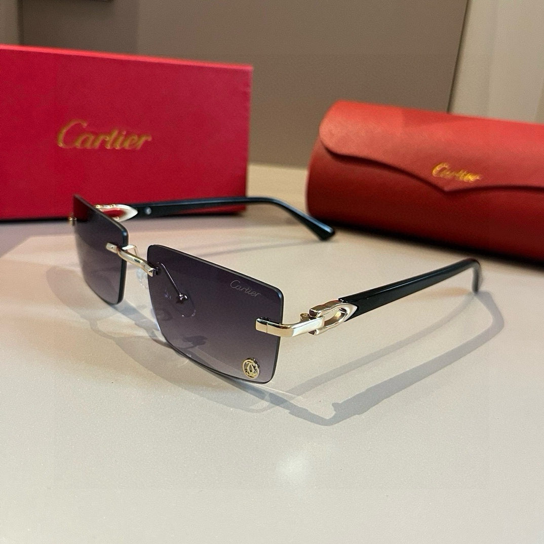 Cartier Lightweight Metal Rimless Silver Lens Sunglasses for Men & Wo - 415897 - detail image 3