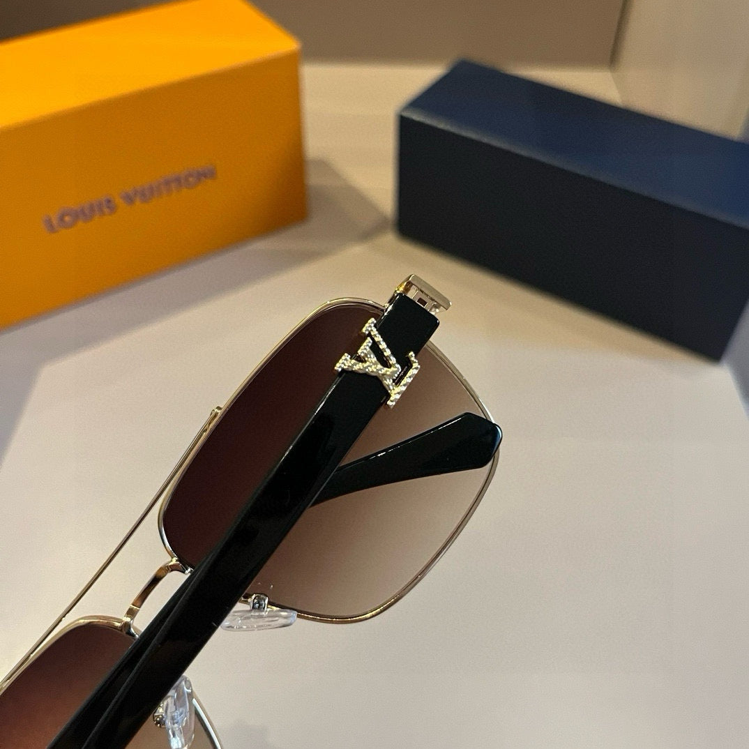 Louis Vuitton Metal Aviator Gold Lens Sunglasses for Men & Women - 381896 - detail image 8