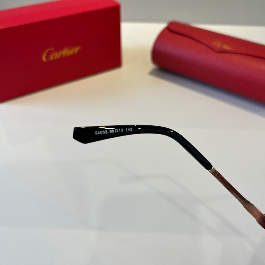 Cartier Lightweight Metal Rimless Silver Lens Sunglasses for Men & Wo - 432322 - detail image 10