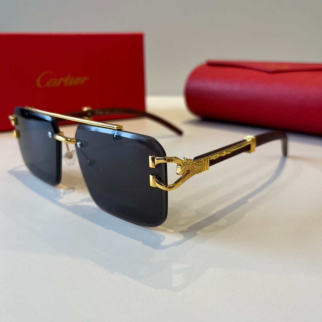 Cartier Lightweight Metal Rimless Silver Lens Sunglasses for Men & Wo - 432324 - detail image 3