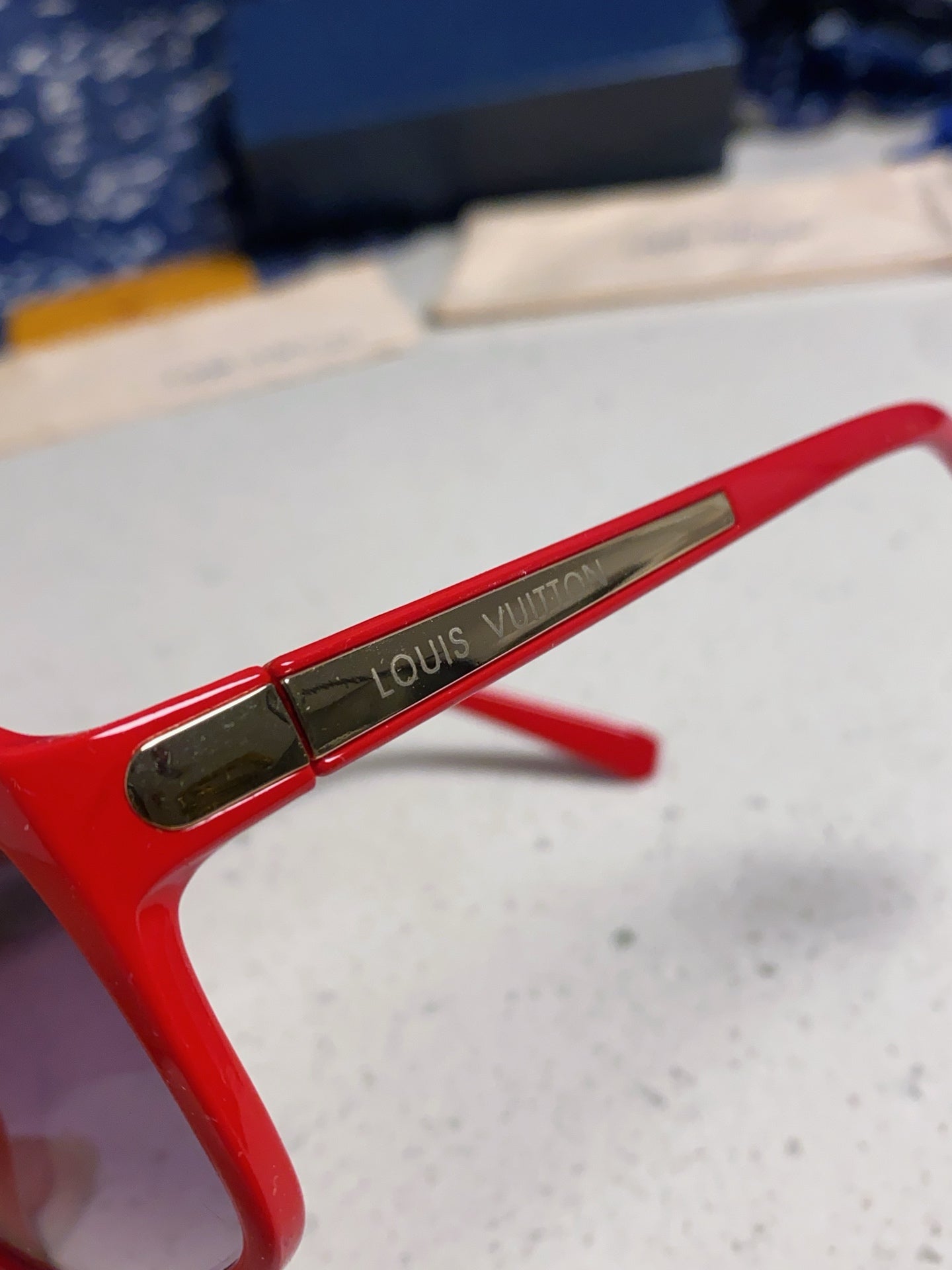 Louis Vuitton Polarized Square Red Lens Sunglasses for Men & Women - detail image 7