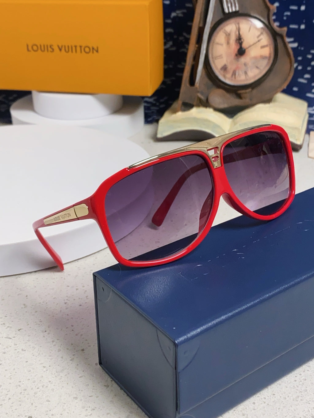 Louis Vuitton Polarized Square Red Lens Sunglasses for Men & Women - detail image 11