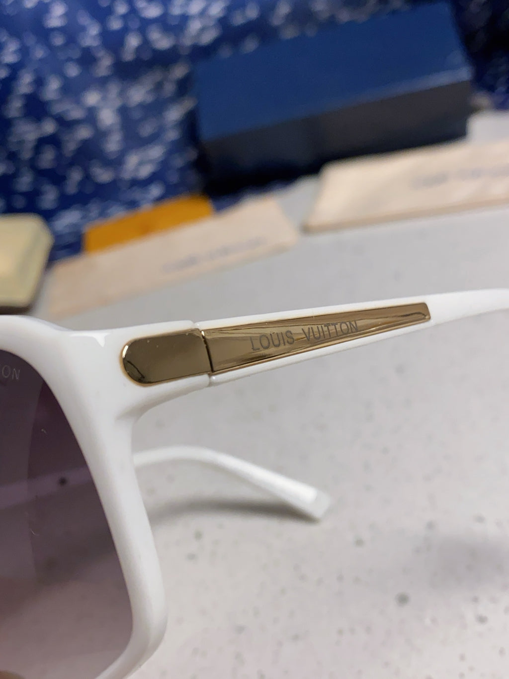 Louis Vuitton Polarized Square Silver Lens Sunglasses for Men & Women - 132160 - detail image 7