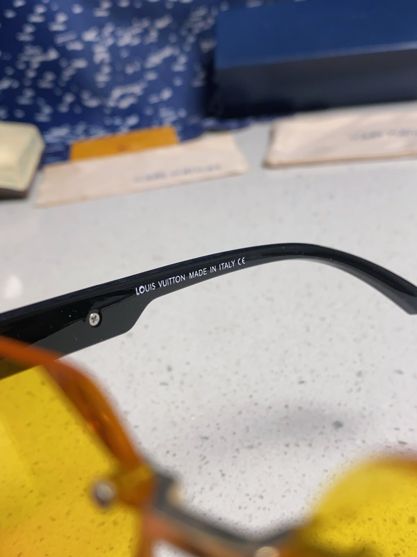Louis Vuitton Lightweight Rimless Yellow Lens Sunglasses for Men & Women - detail image 8
