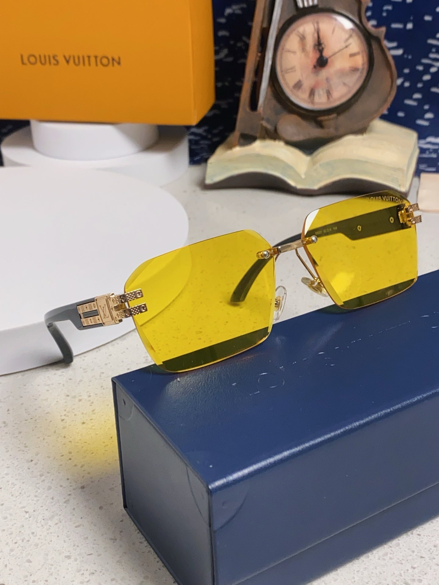 Louis Vuitton Lightweight Rimless Yellow Lens Sunglasses for Men & Women - detail image 10