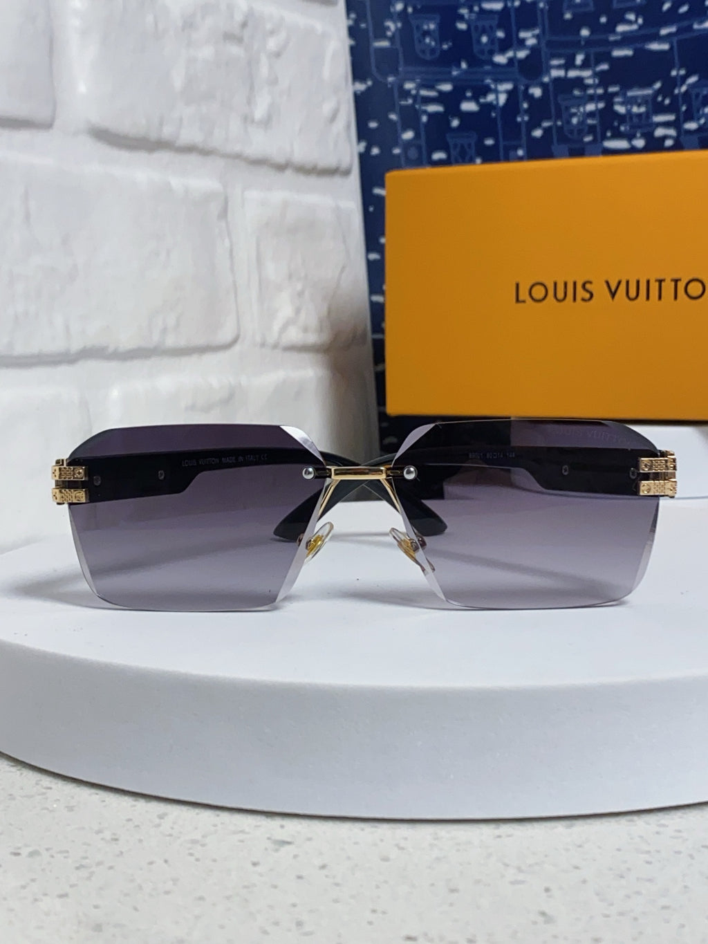 Louis Vuitton Lightweight Rimless Silver Lens Sunglasses for Men & Women - detail image 2