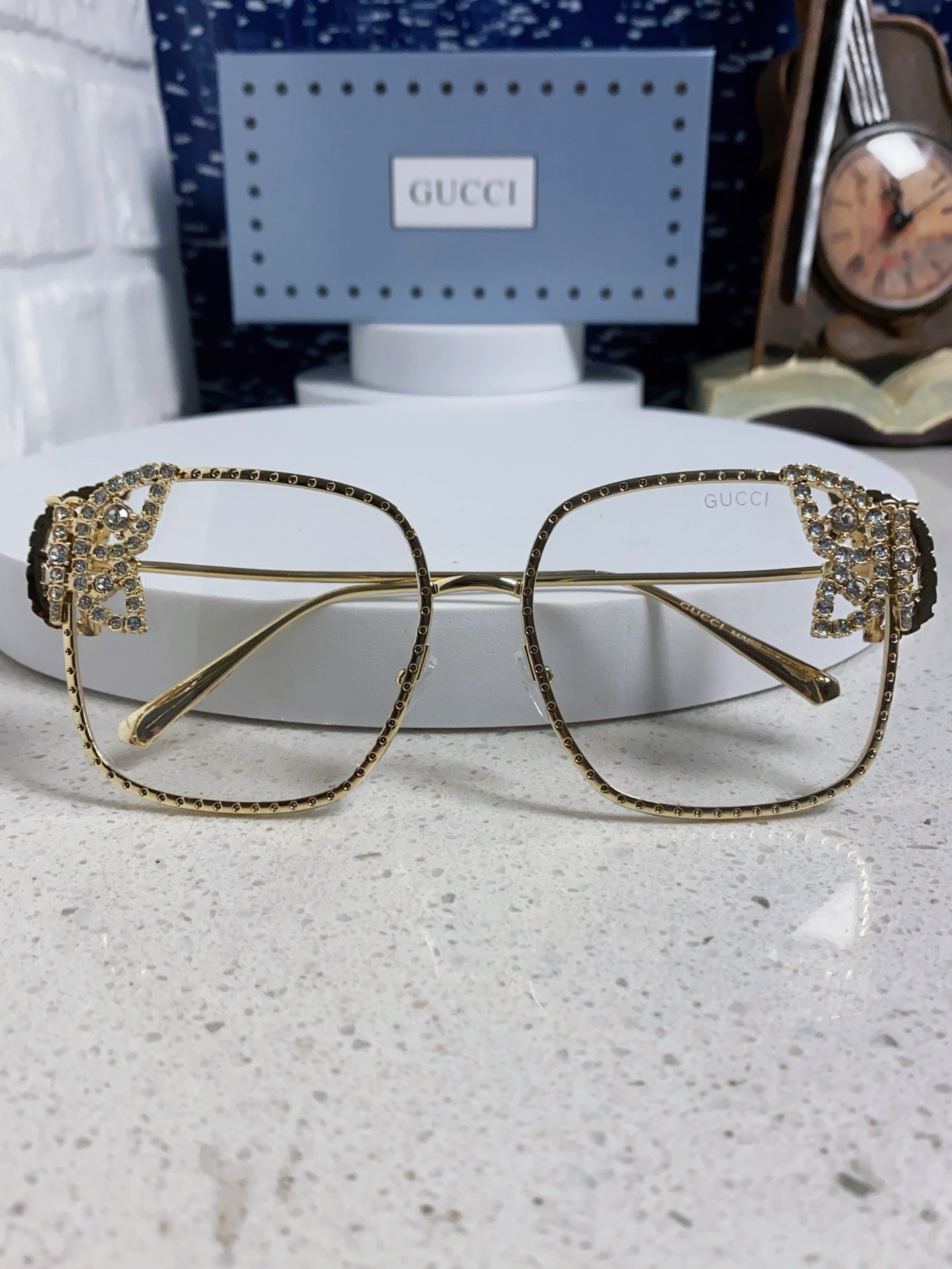 Gucci Square Silver Lens Sunglasses for Women - 132226 - detail image 9