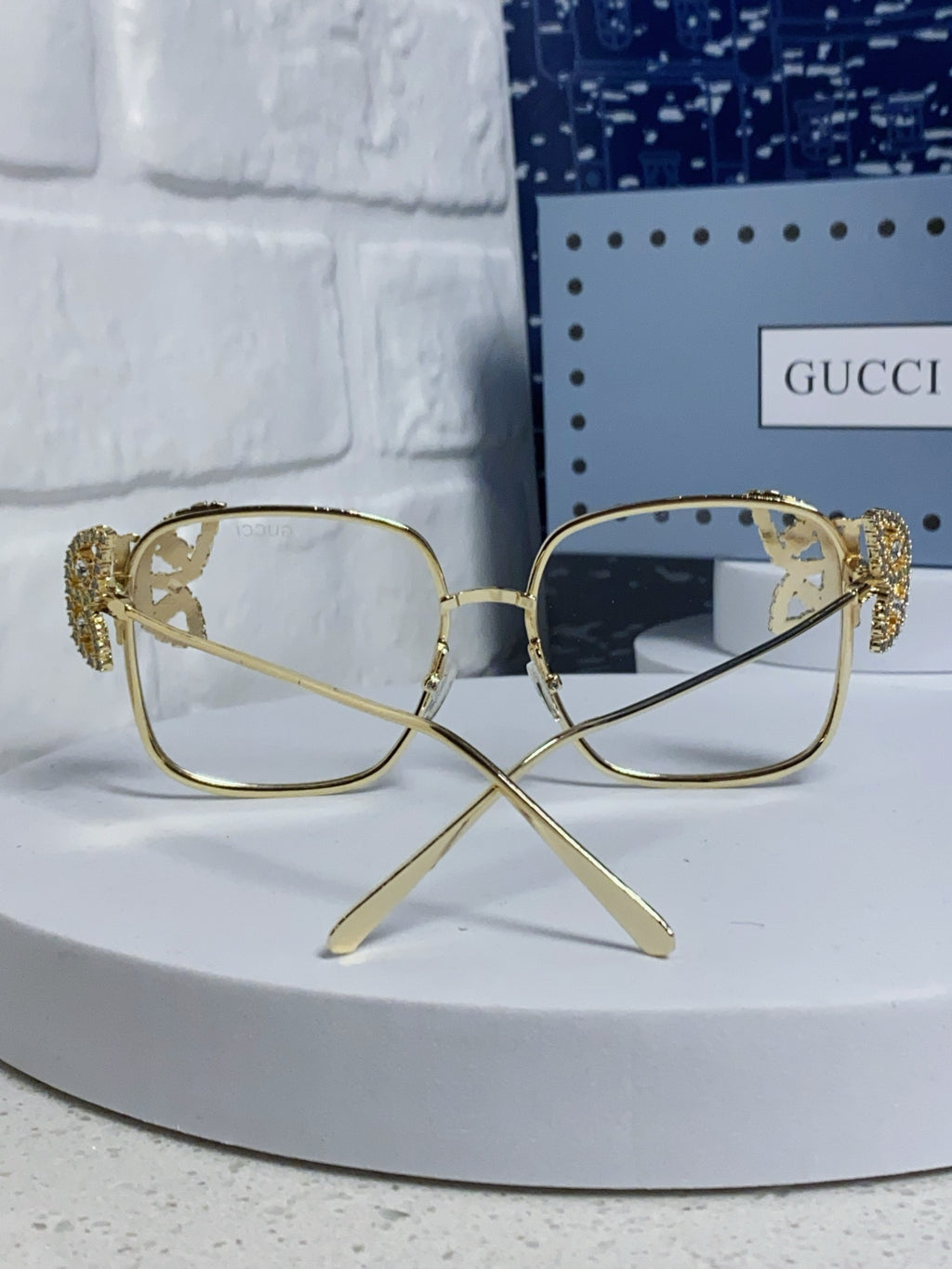 Gucci Square Silver Lens Sunglasses for Women - 132226 - detail image 3
