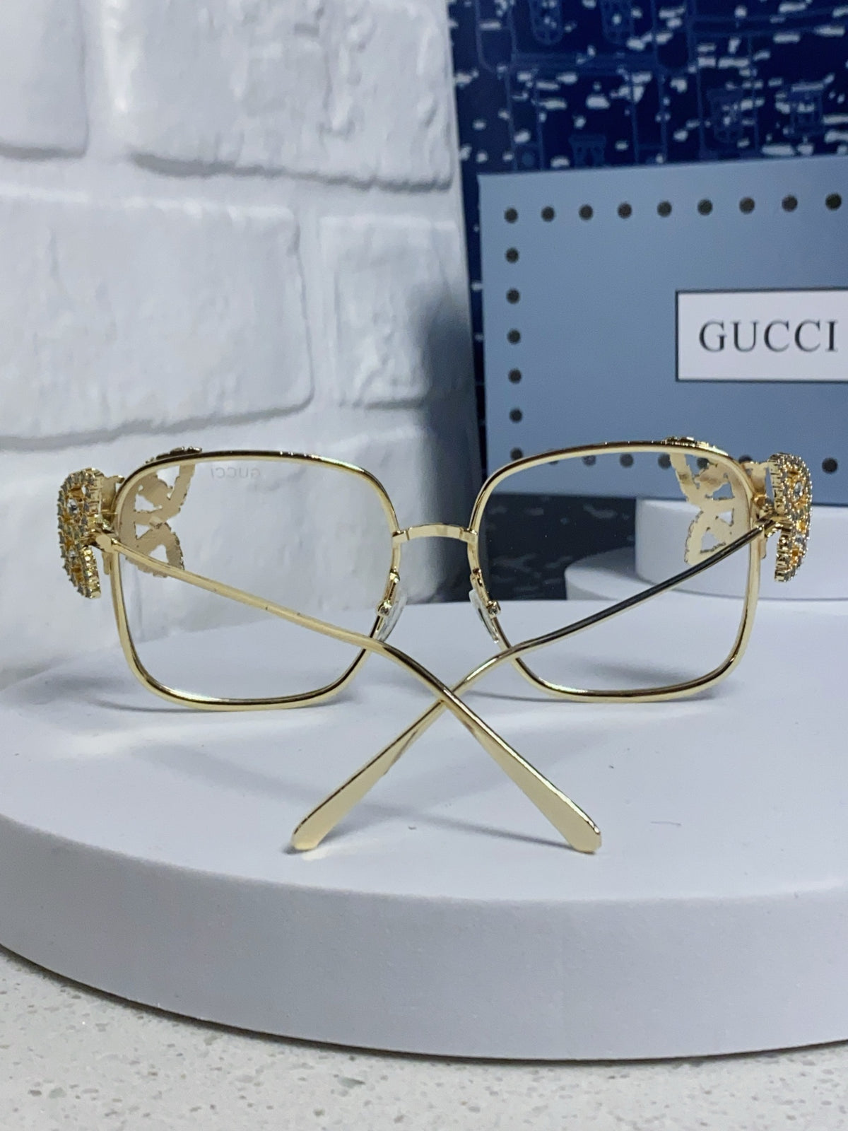Gucci Square Silver Lens Sunglasses for Women - 132226 - detail image 3