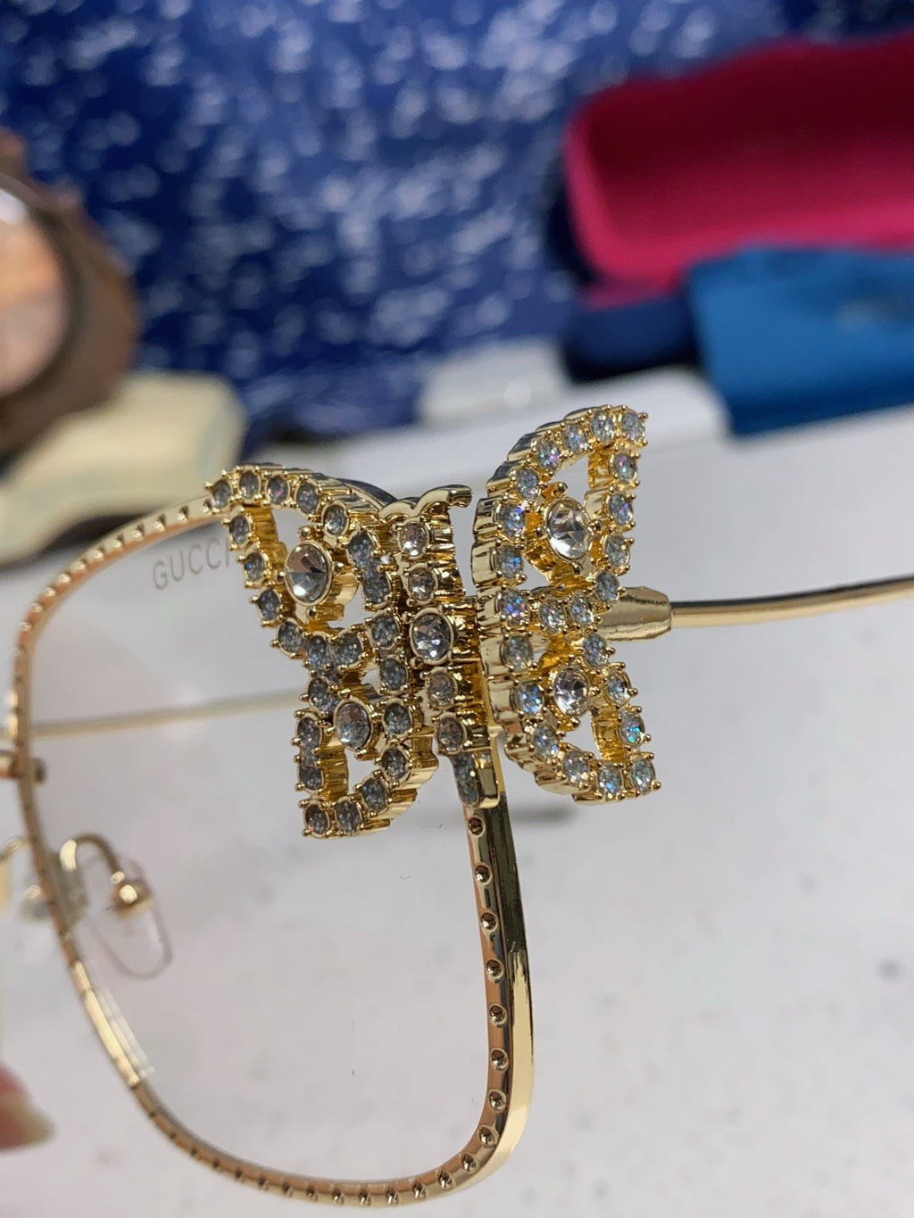 Gucci Square Silver Lens Sunglasses for Women - 132226 - detail image 7