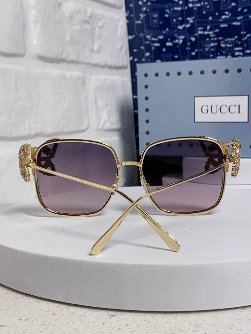 Gucci Square Silver Lens Sunglasses for Women - 132227 - detail image 3
